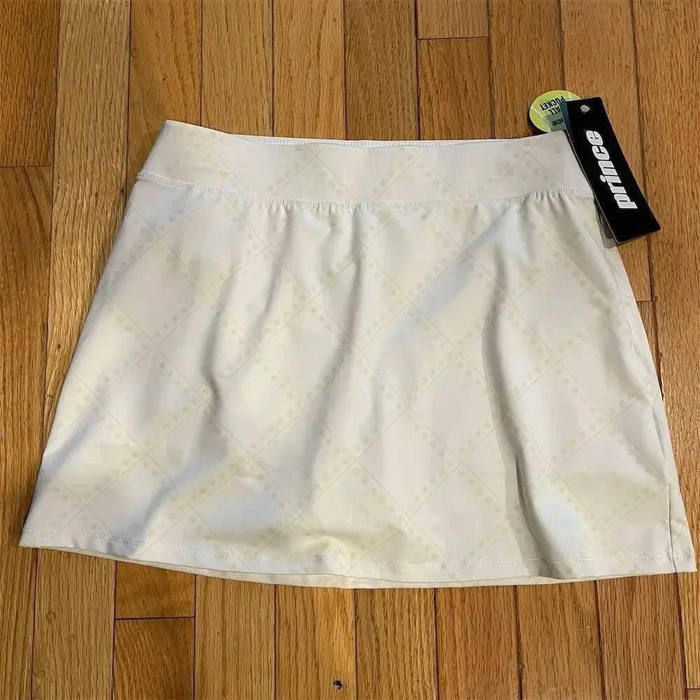 Prince Girls' Tennis Golf Skort White Size 14 Built-in Undershort